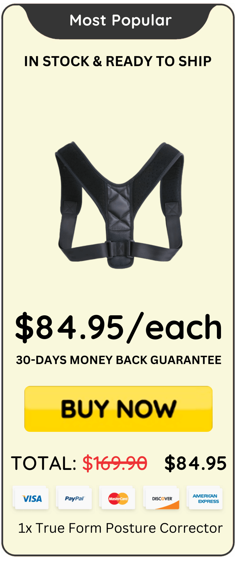 True Form Posture Corrector Package