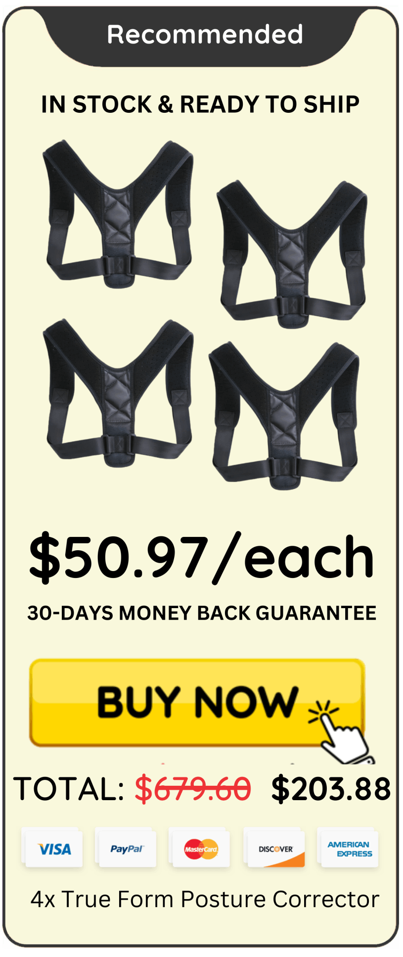 True Form Posture Corrector Package